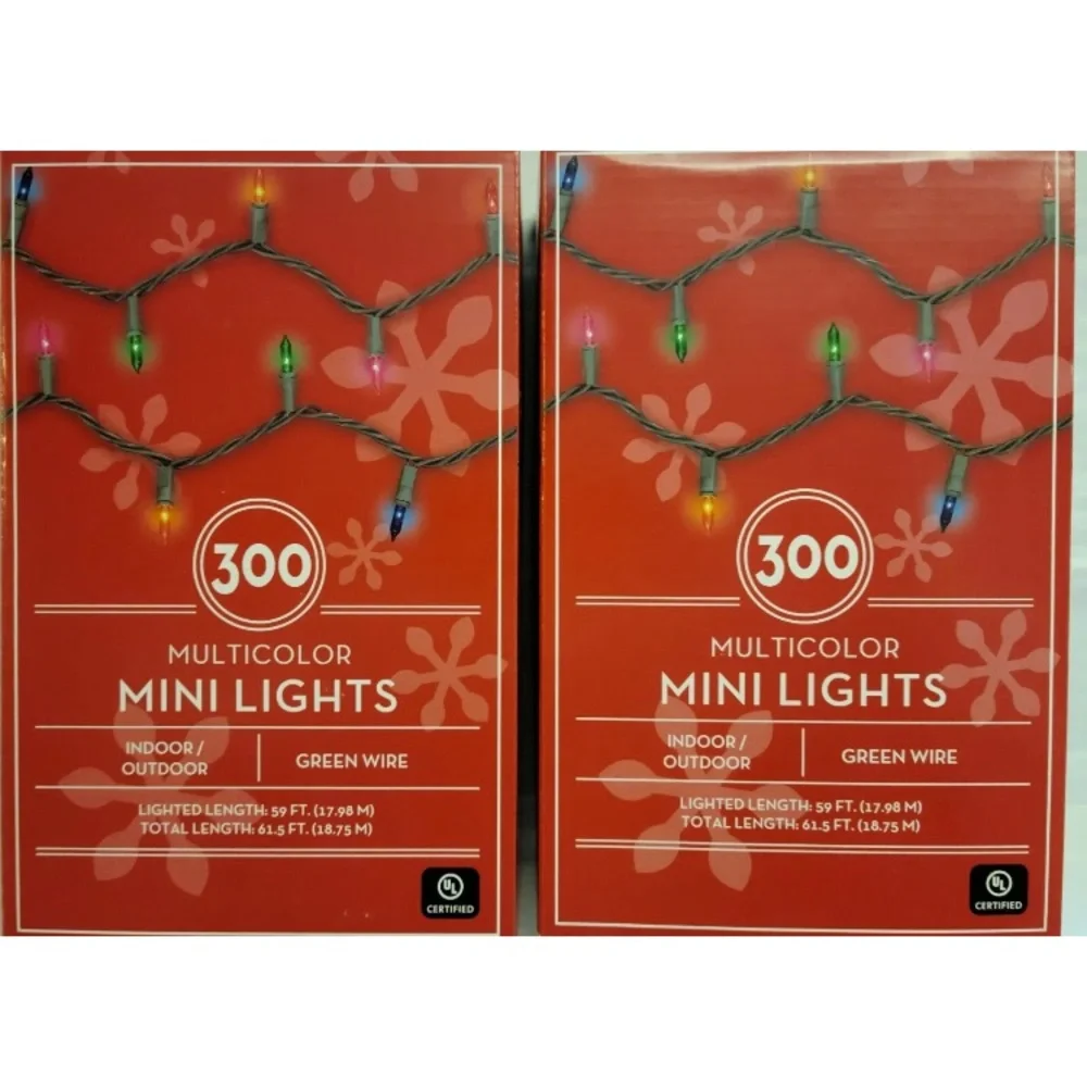 2 Boxes 300ct Multicolor Mini String Lights Christmas Holiday 59ft by Rite Aid